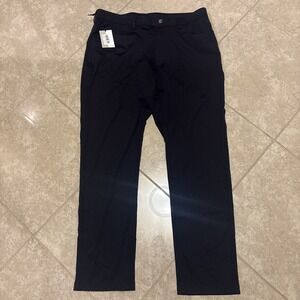 NWT Collars & Co CEO Tech Pull On Pants Navy Blue Size 36x30 Career Pull On